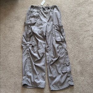 Pacsun Light Grey/ Lavendar Parachute Cargo Pants